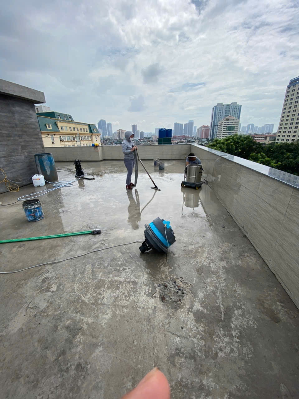Văn phòng Itto - sàn mái 400m² không dùng màng - ảnh 5