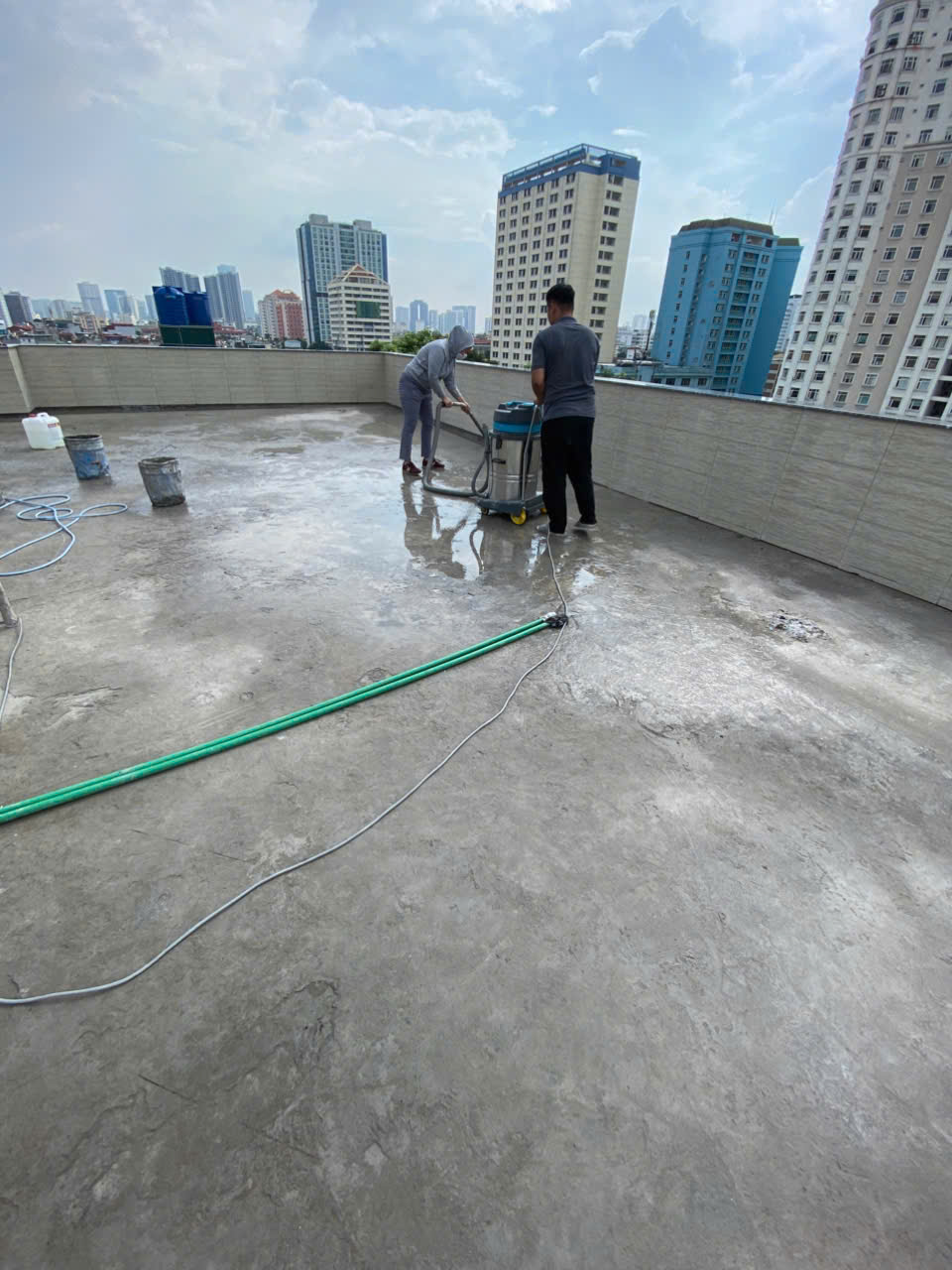 Văn phòng Itto - sàn mái 400m² không dùng màng - ảnh 8